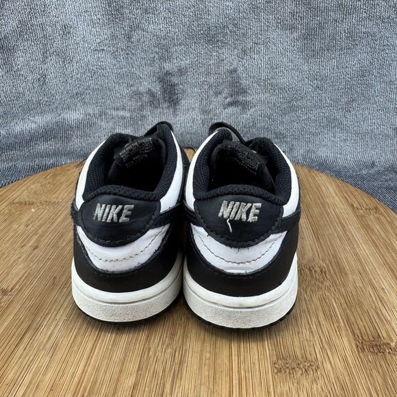 Nike Dunk Low Shoes Kids Size 10C Black White Panda Toddler CW1589-100 Sneakers - Picture 5 of 9